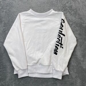 Soulection Radio Sweatshirt Womens Large White Graphic Print Logo Pullover
